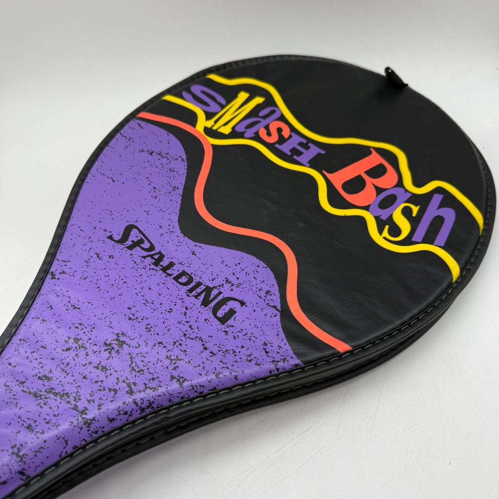 Spalding Smash Bash Tennis Racquet Unisex 4 3/8 Purple Retro 90s Style w Cover